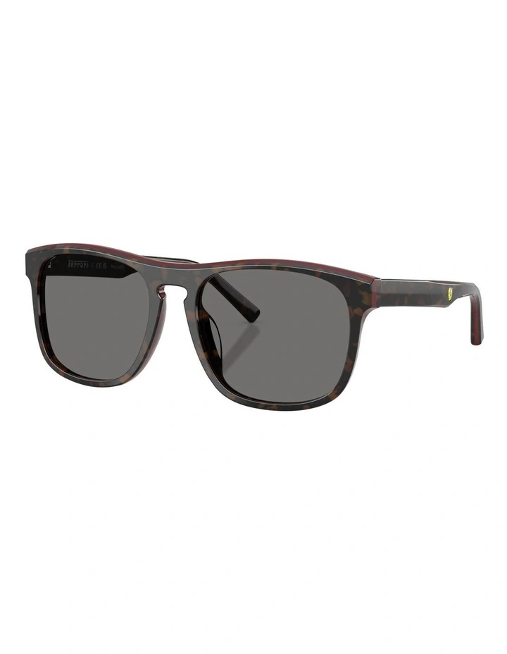 Acetate Polarised Sunglasses in Red image 1