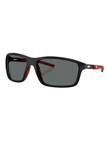 Injected Polarised Sunglasses in Black