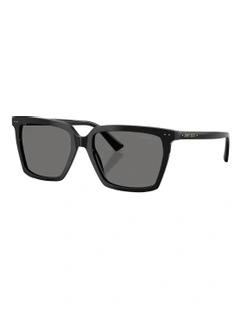 Acetate Polarised Sunglasses in Black