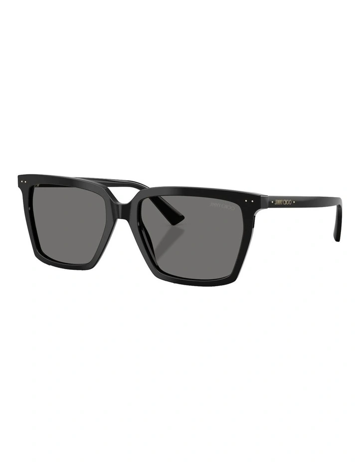 Acetate Polarised Sunglasses in Black image 1