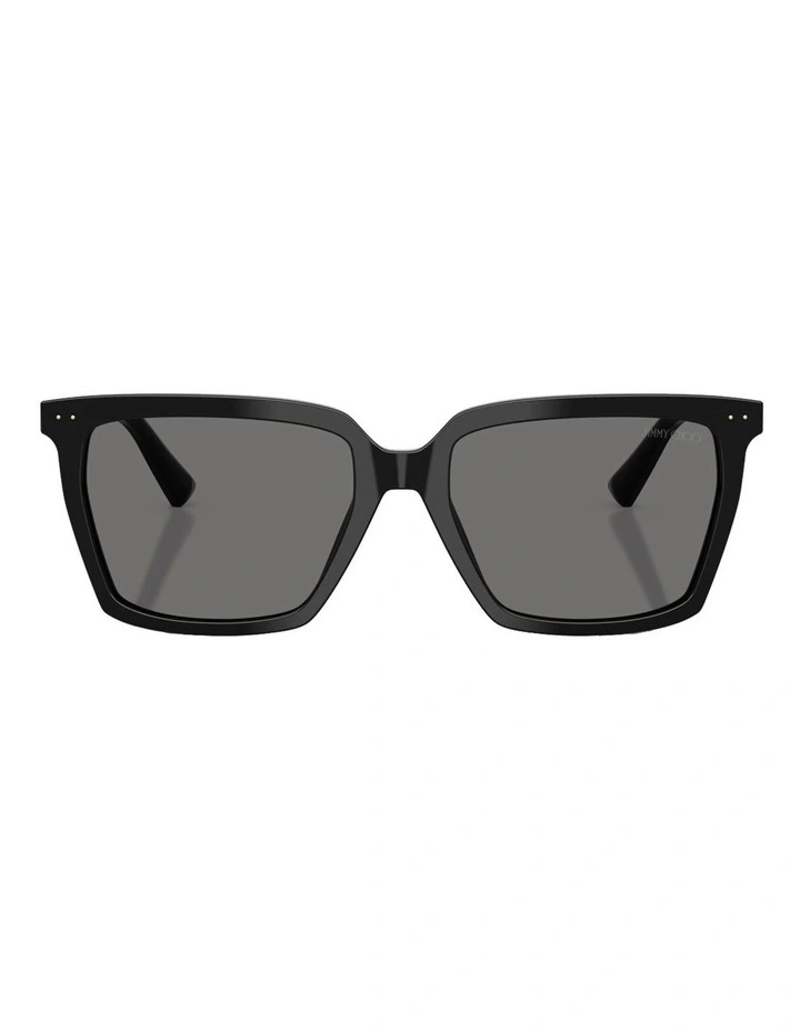 Acetate Polarised Sunglasses in Black image 2