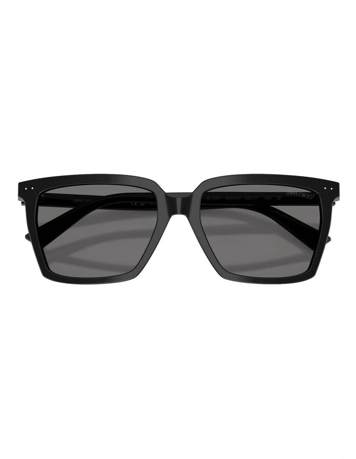 Acetate Polarised Sunglasses in Black image 4