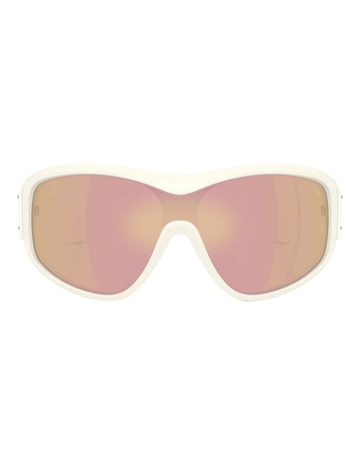 Thyra Injected Sunglasses in White image 2