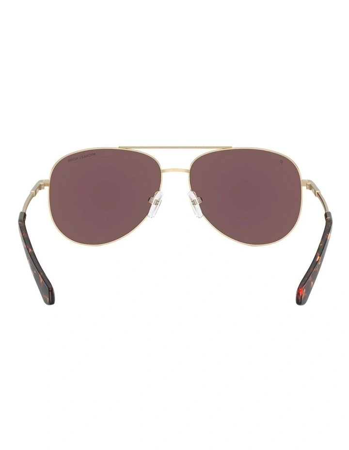 Perledo Metal Polarised Sunglasses in Gold image 2