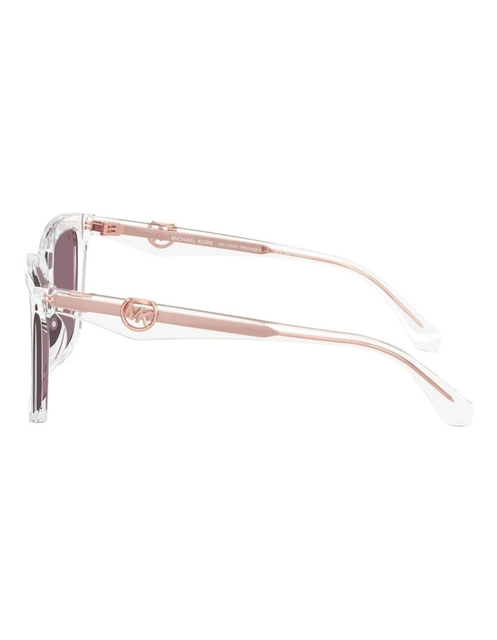 Menaggio Acetate Polarised Sunglasses in Transparent image 3