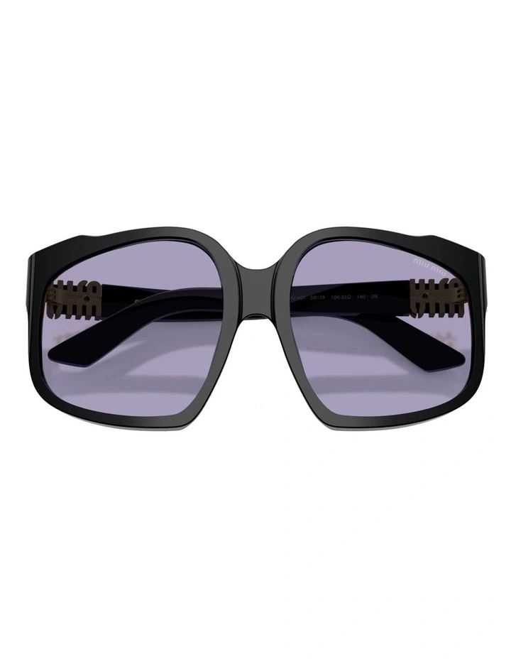 Acetate Sunglasses in Black image 4