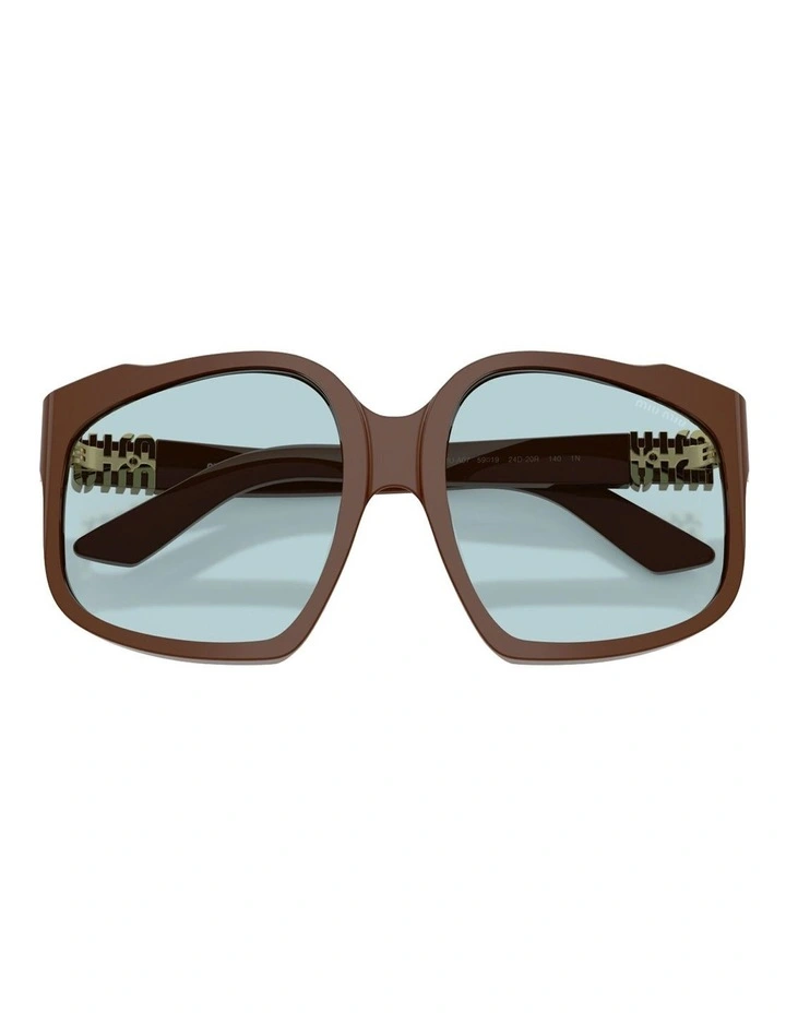 Acetate Sunglasses MU A07S in Brown image 4