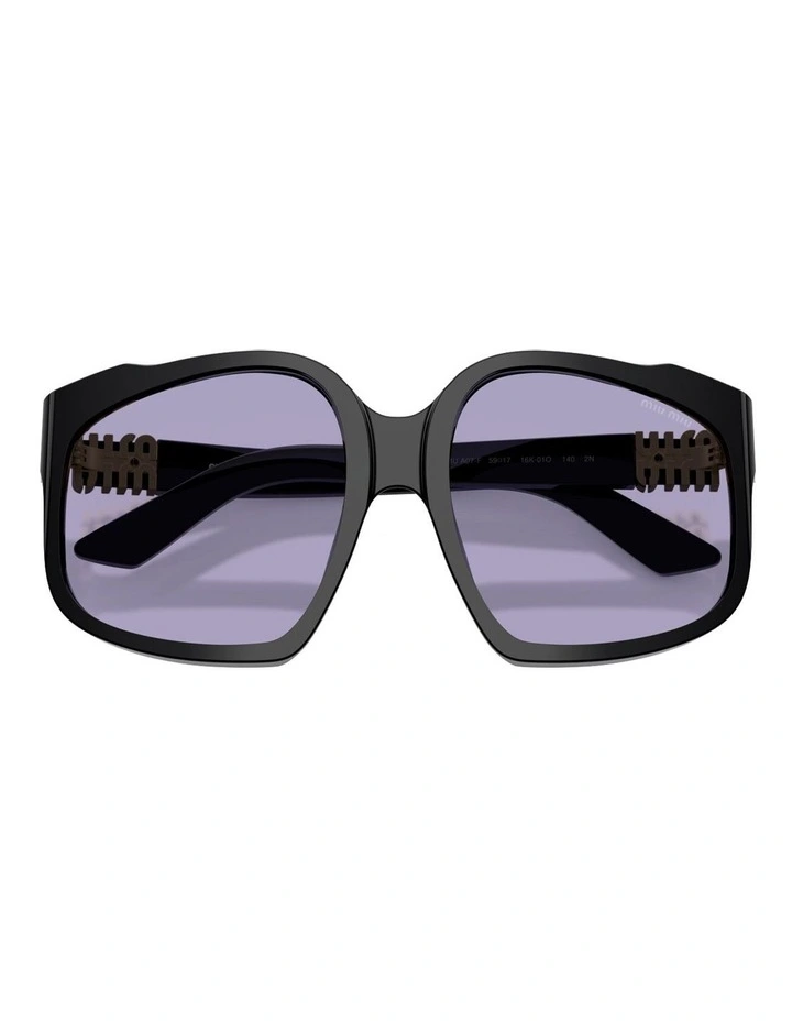 Acetate Sunglasses in Black image 4