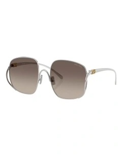 Miu Miu Metal Sunglasses in Silver