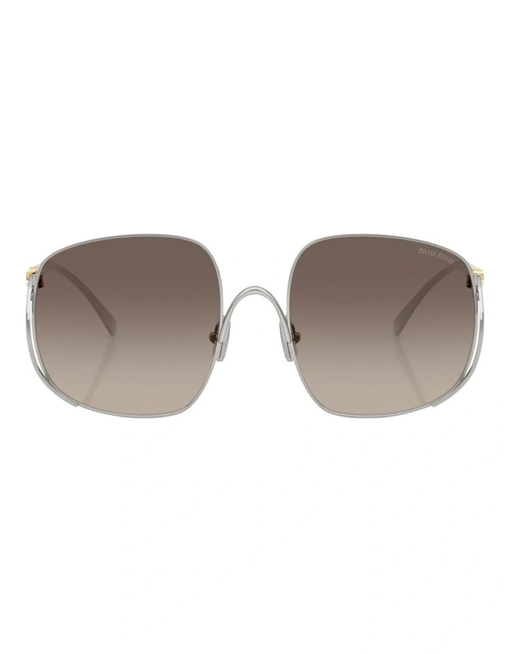 Miu Miu  Metal Sunglasses in Silver image 2