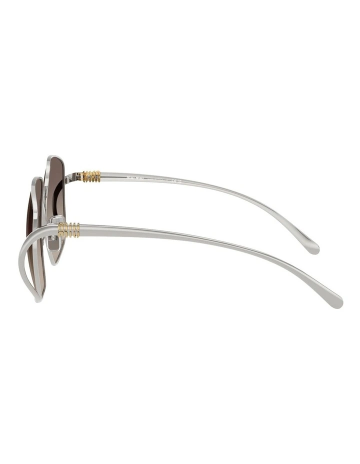 Miu Miu  Metal Sunglasses in Silver image 3