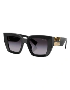 Miu Miu  Acetate Sunglasses in Black
