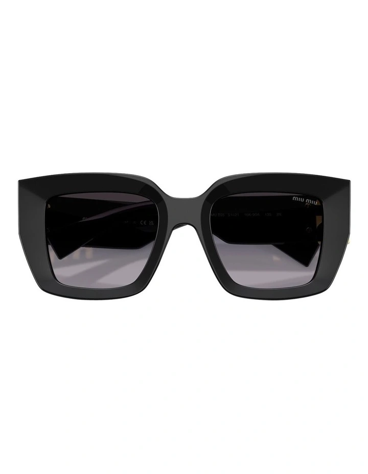 Miu Miu Acetate Sunglasses in Black image 4