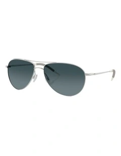 Benedict Metal Polarised Sunglasses in Silver