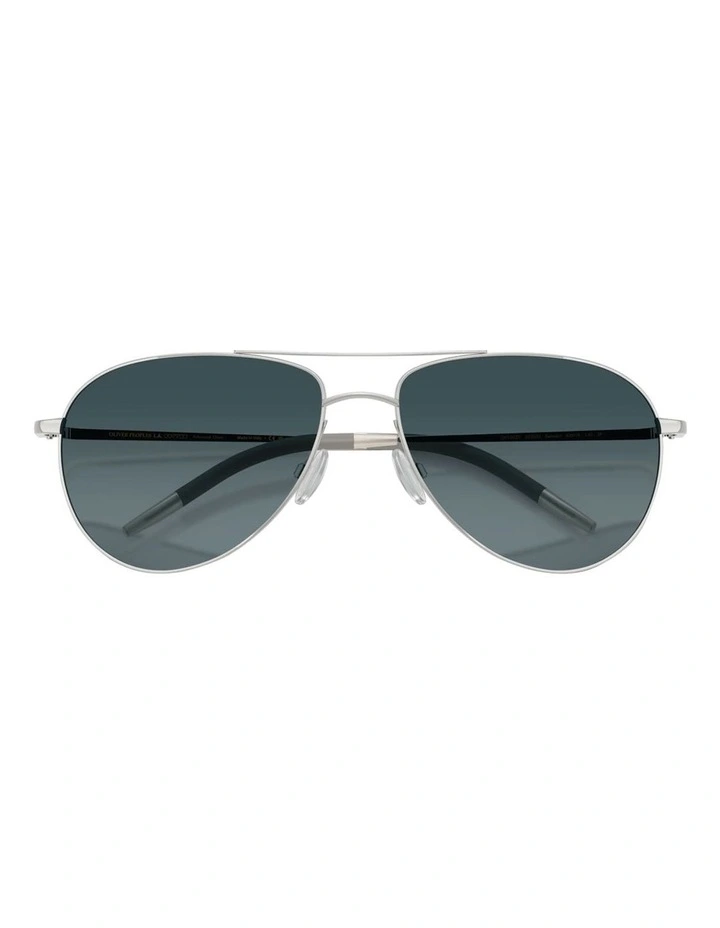 Benedict Metal Polarised Sunglasses in Silver image 5
