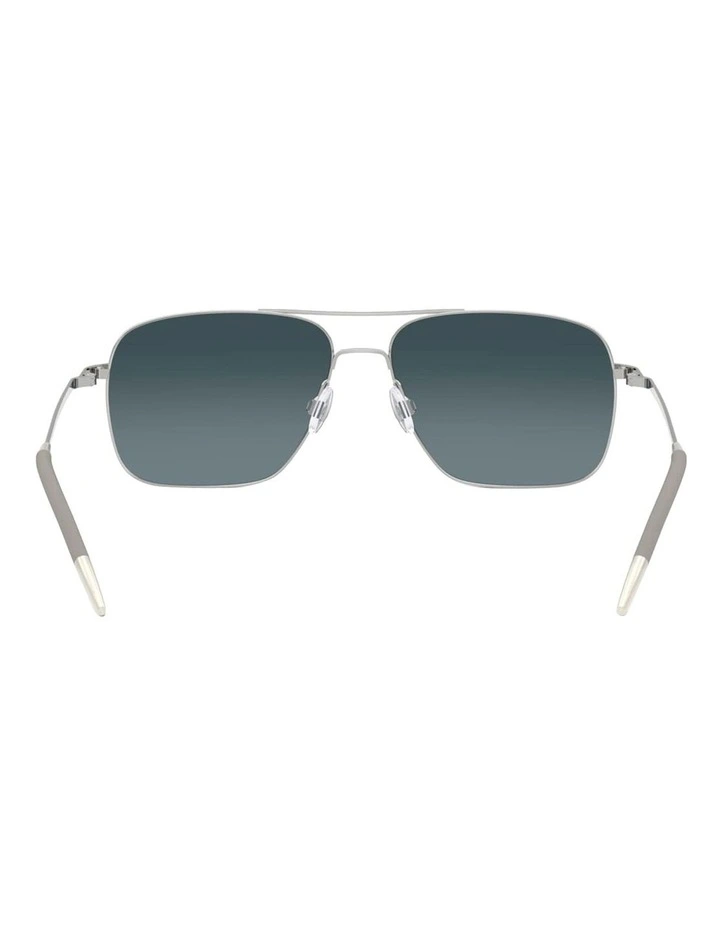 Clifton Metal Polarised Sunglasses in Silver image 4