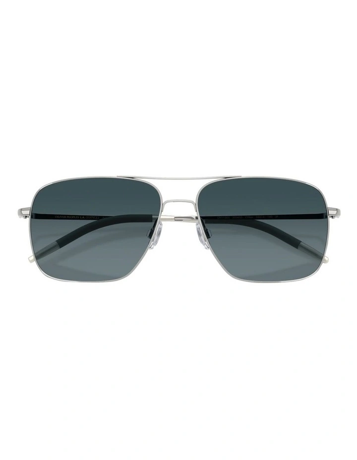 Clifton Metal Polarised Sunglasses in Silver image 5