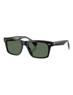 R-16 Acetate Polarized Sunglasses in Black