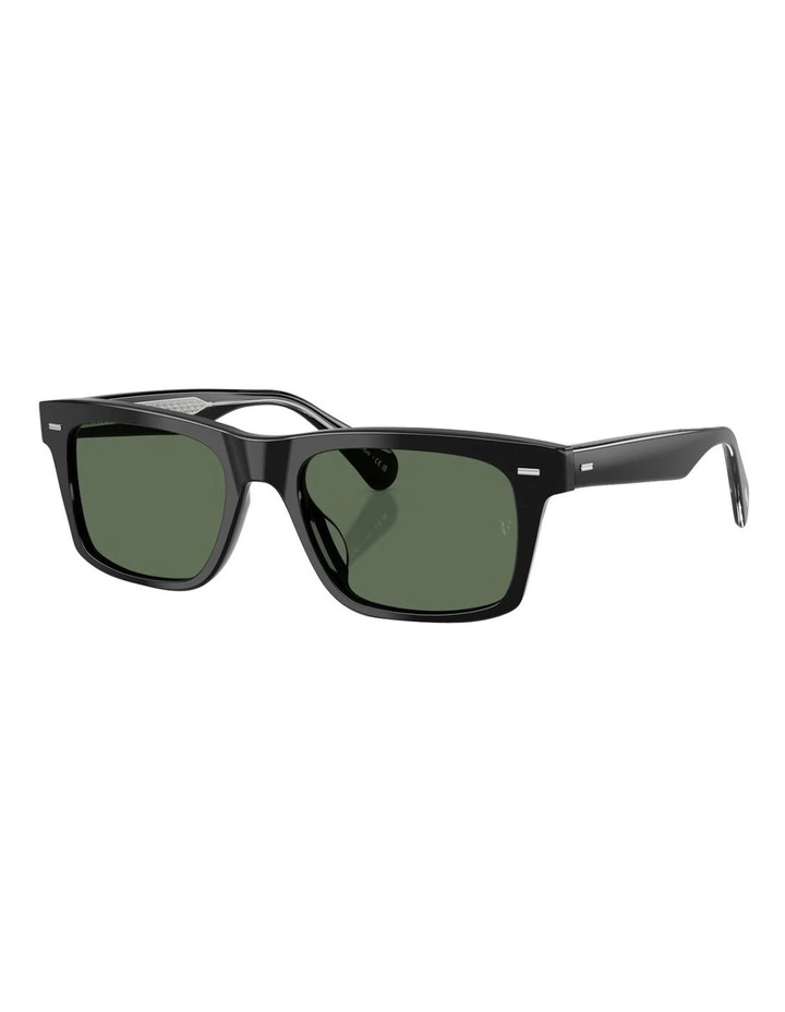 R-16 Acetate Polarized Sunglasses in Black image 1