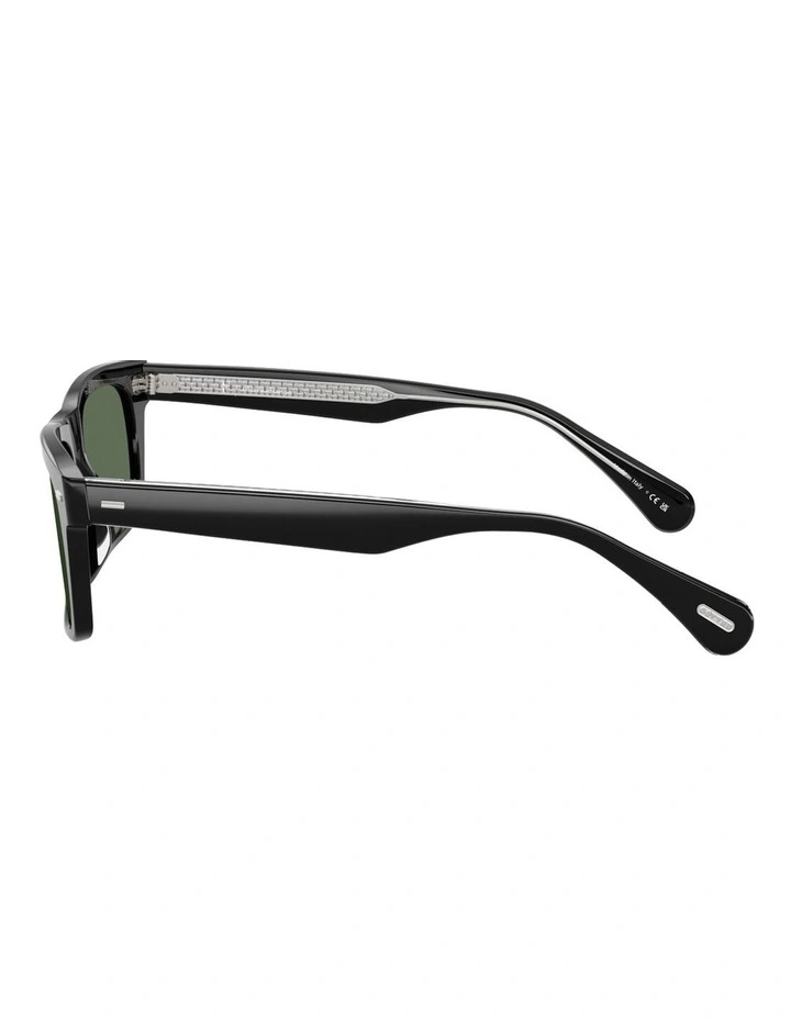 R-16 Acetate Polarized Sunglasses in Black image 3