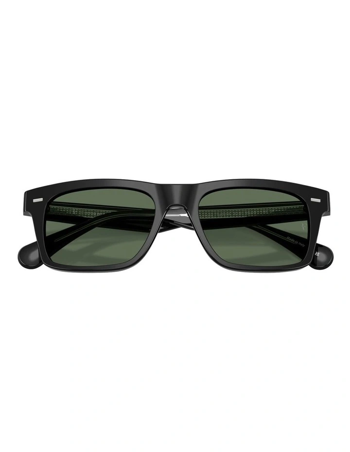 R-16 Acetate Polarized Sunglasses in Black image 4