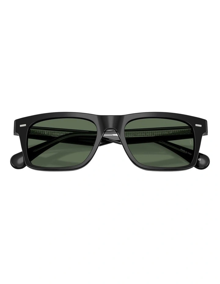 R-16 Acetate Polarized Sunglasses in Black image 5