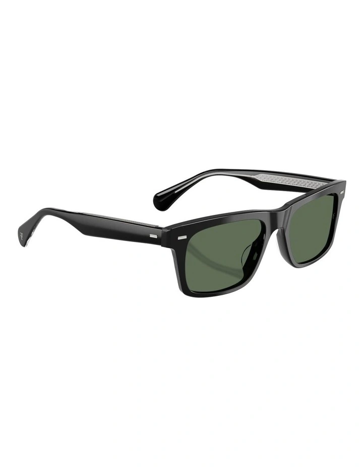 R-16 Acetate Polarized Sunglasses in Black image 6