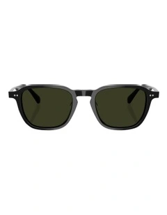 Emryn Acetate Polarised Sunglasses in Black