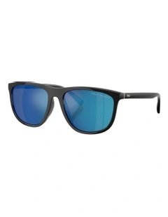 Injected Polarized Sunglasses in Black