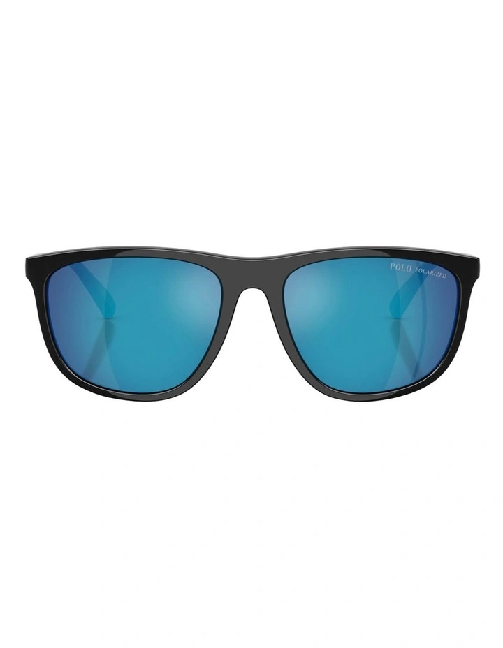 Injected Polarized Sunglasses in Black image 2