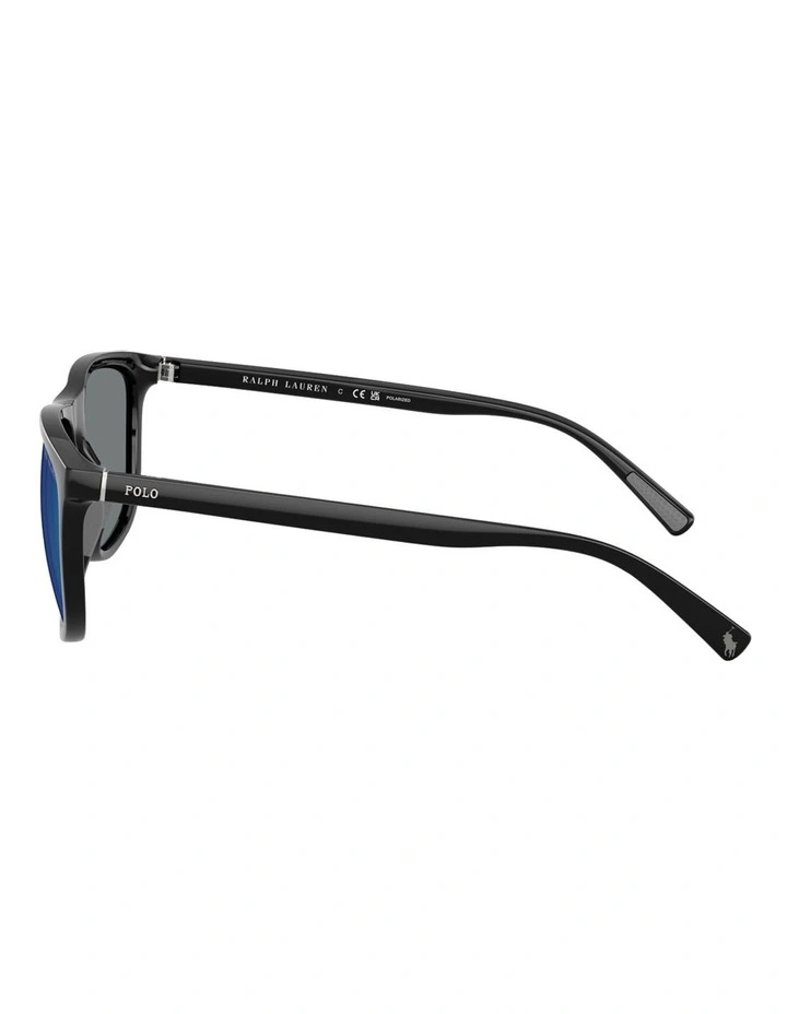 Injected Polarized Sunglasses in Black image 3