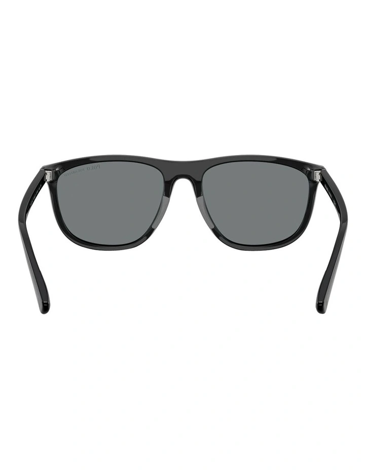 Injected Polarized Sunglasses in Black image 4