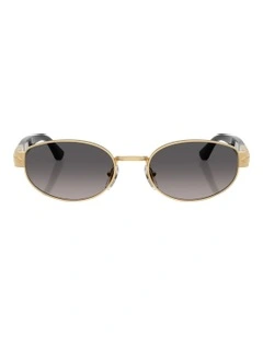 Metal Polarised Sunglasses in Gold