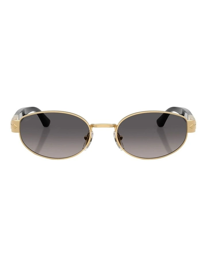 Metal Polarised Sunglasses in Gold image 1