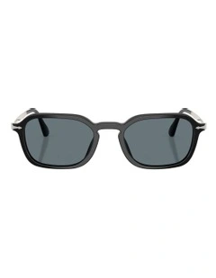 Acetate Polarised Sunglasses in Black