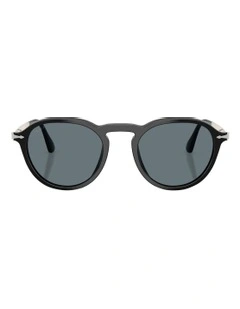 Acetate Polarised Sunglasses in Black