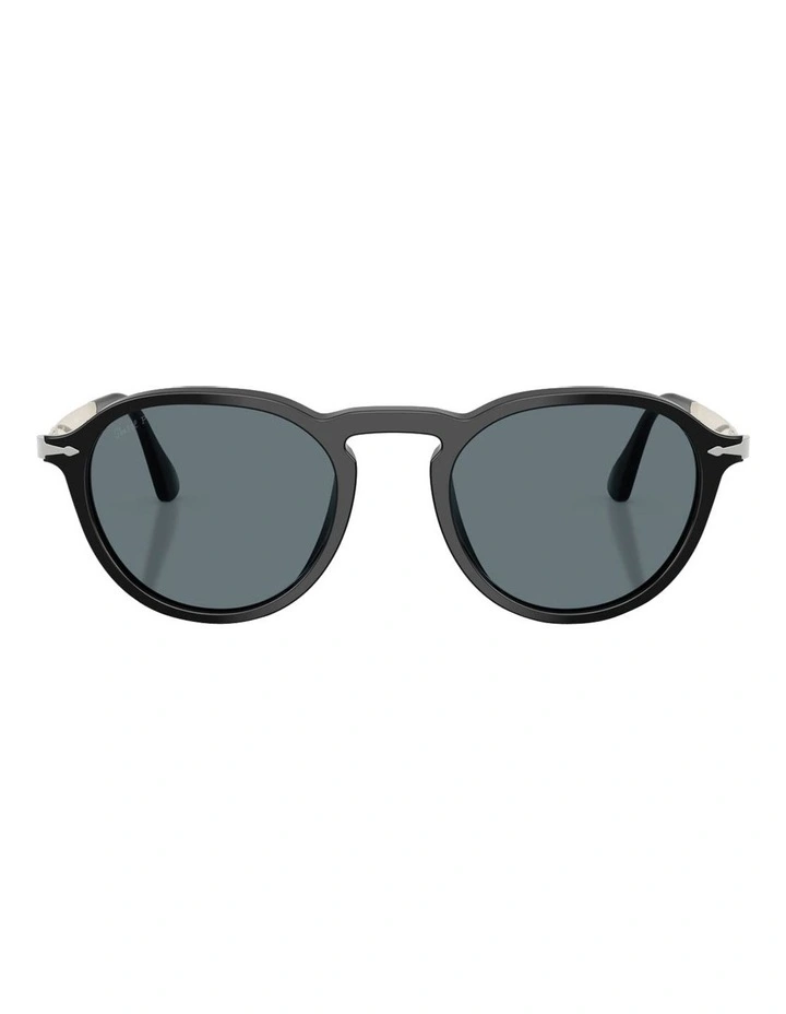 Acetate Polarised Sunglasses in Black image 1