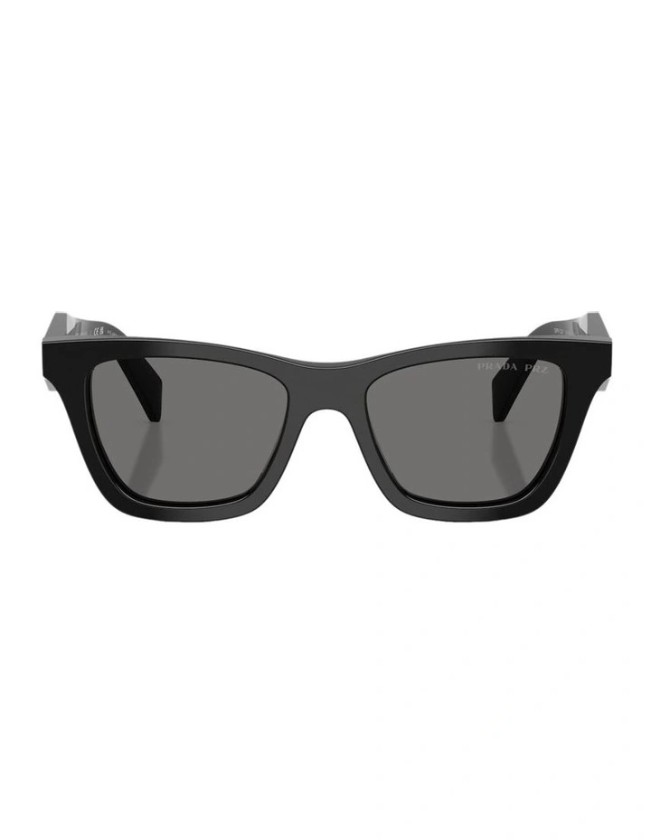 Acetate Polarised Sunglasses in Black image 1