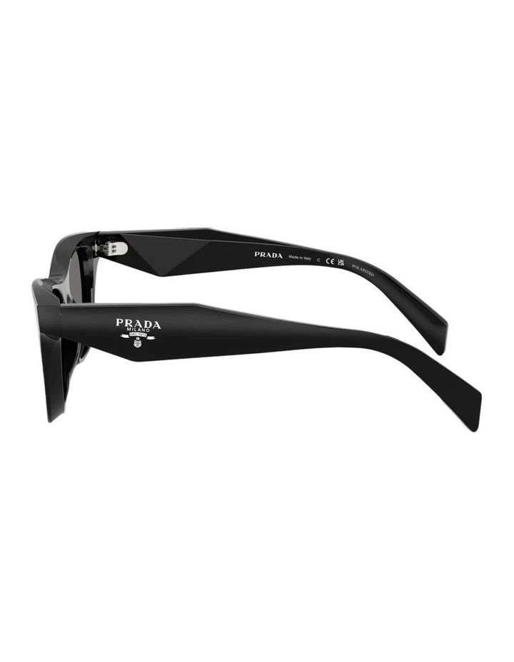 Acetate Polarised Sunglasses in Black image 2