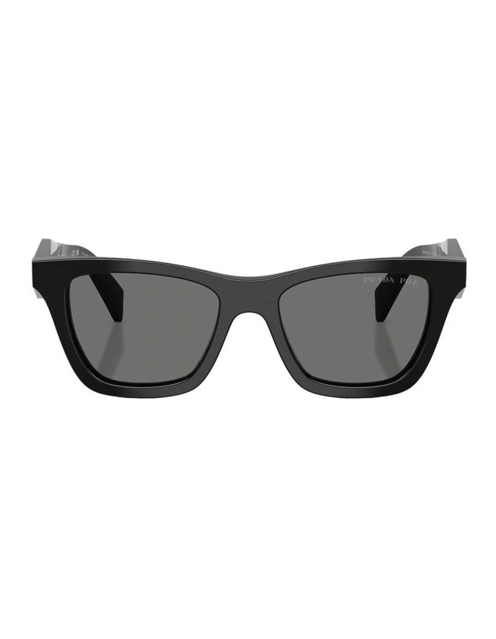 Acetate Polarised Sunglasses in Black image 2