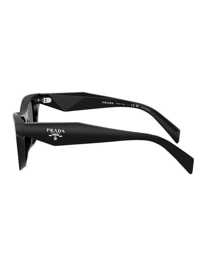 Acetate Polarised Sunglasses in Black image 3