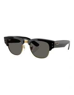Mega Clubmaster Blacked Out Collection Propionate Sunglasses in Black