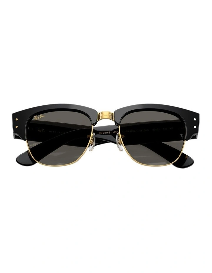 Mega Clubmaster Blacked Out Collection Propionate Sunglasses in Black image 3