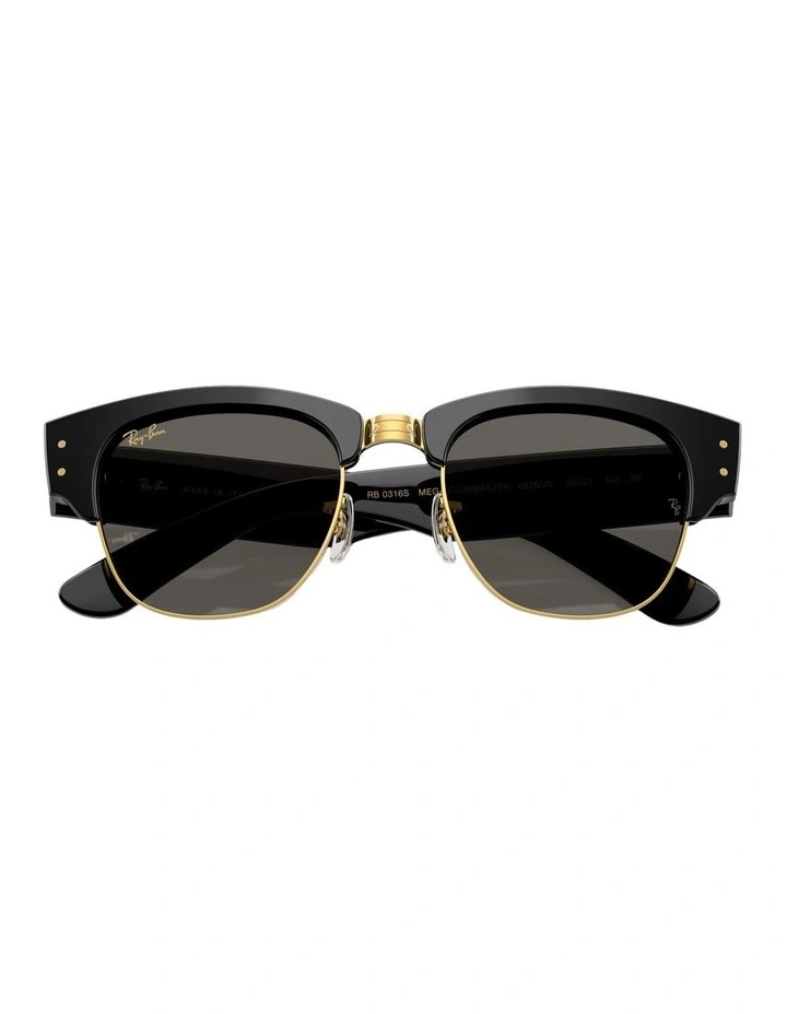 Mega Clubmaster Blacked Out Collection Propionate Sunglasses in Black image 4