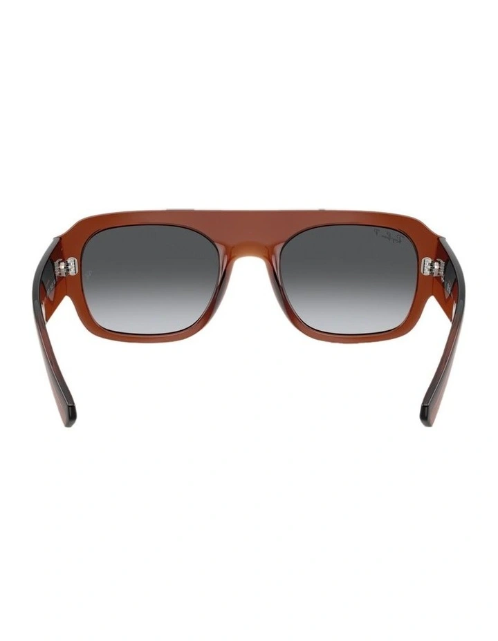 Molded Acetate Polarised Sunglasses in Brown image 3