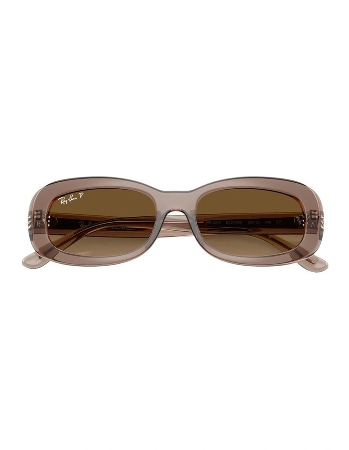 Propionate Polarised Sunglasses in Beige image 4