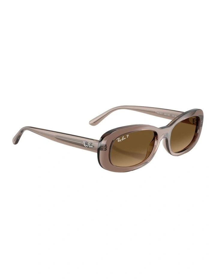 Propionate Polarised Sunglasses in Beige image 5