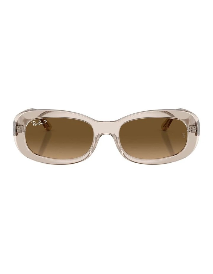 RB2221 Acetate Polarised Sunglasses in Beige image 2