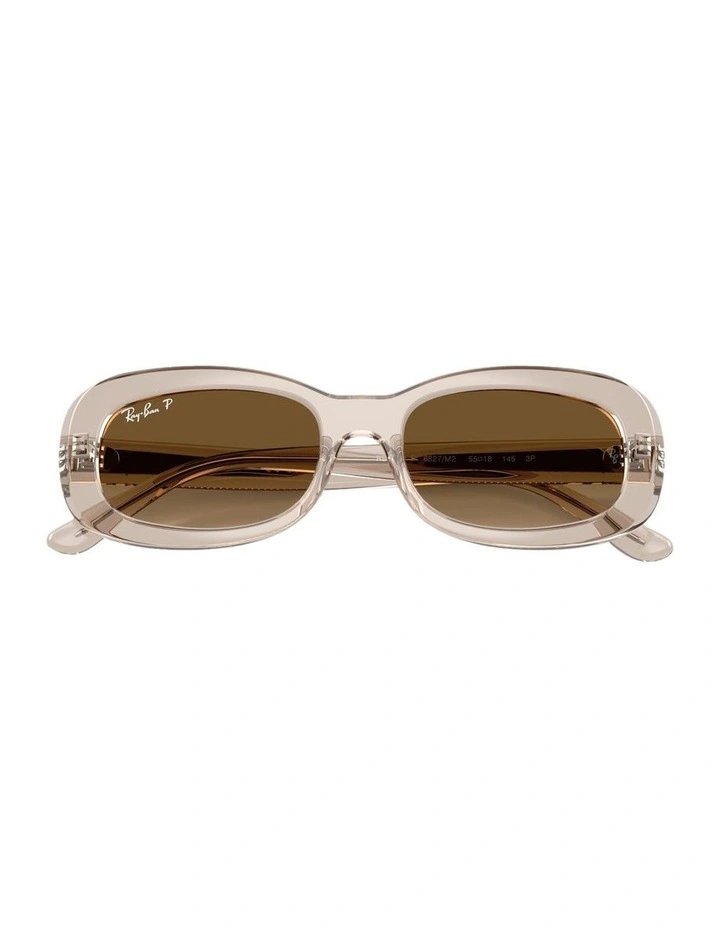 RB2221 Acetate Polarised Sunglasses in Beige image 4