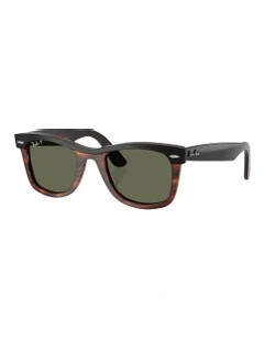 Wayfarer Street Neat Acetate Polarised Sunglasses in Black